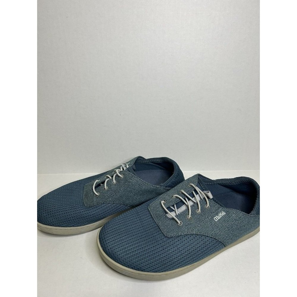 Olukai Nohea Moku Men’s Size 8.5 Slip on Textiles Shoes Blue  10283-STST